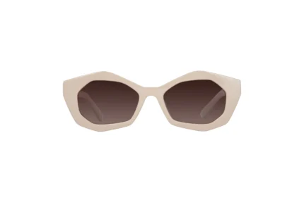 Ultra Chic Women Sunglass. Bazeti S26101 Whitish Color. Classy Sunglass Front View.
