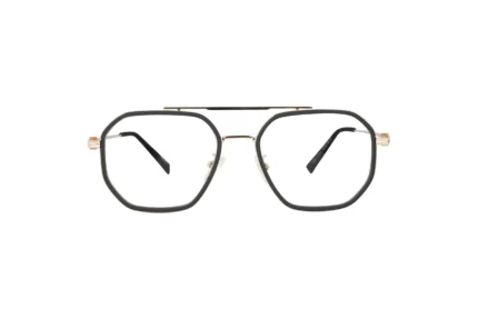 Lightweight eyeglass full black classy style eyeglass for both men and women. Bazeti-TJ823 Front View