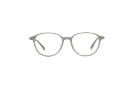 Lightweight titanium eyeglass Grey colored round style eyeglass for both men and women. Bazeti B3164 Front View