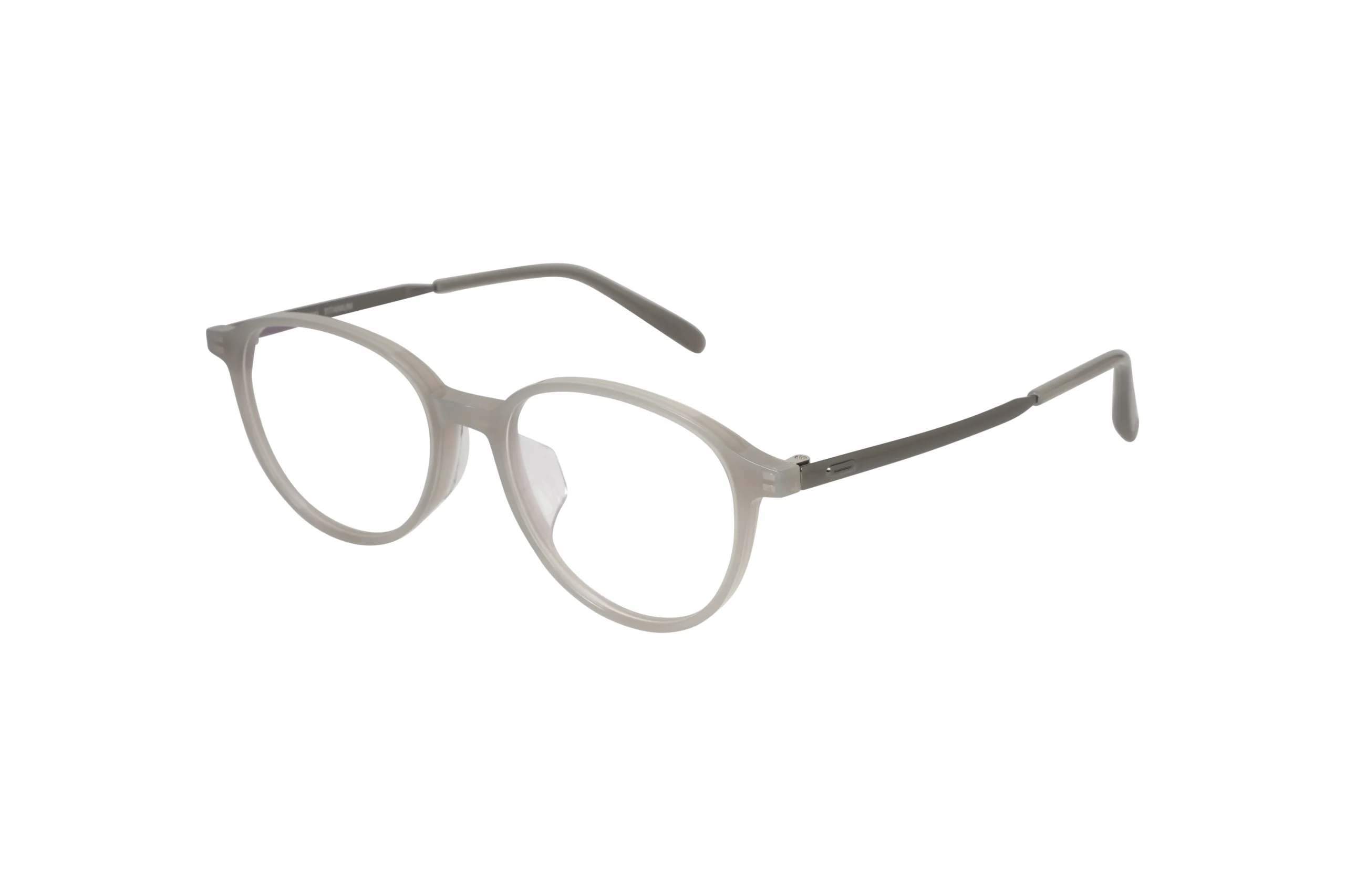 bazeti-B3164-c2-Main Lightweight titanium eyeglass Grey colored round style eyeglass for both men and women. Bazeti B3164 Main View