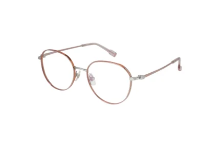 Lightweight titanium rose gold classy style eyeglass for women. Bazeti-HK2001