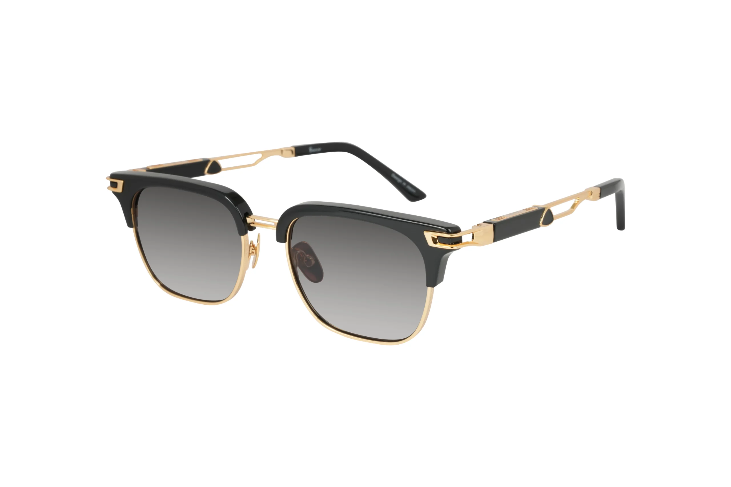 Baccor-BR7651-Model1-Main Stylish black and gold sunglasses of Baccor BR7651.