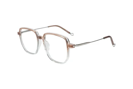 Duotone Square Eyeglasses UAE for Unisex. Bazeti TJ865 Brown Color Main View