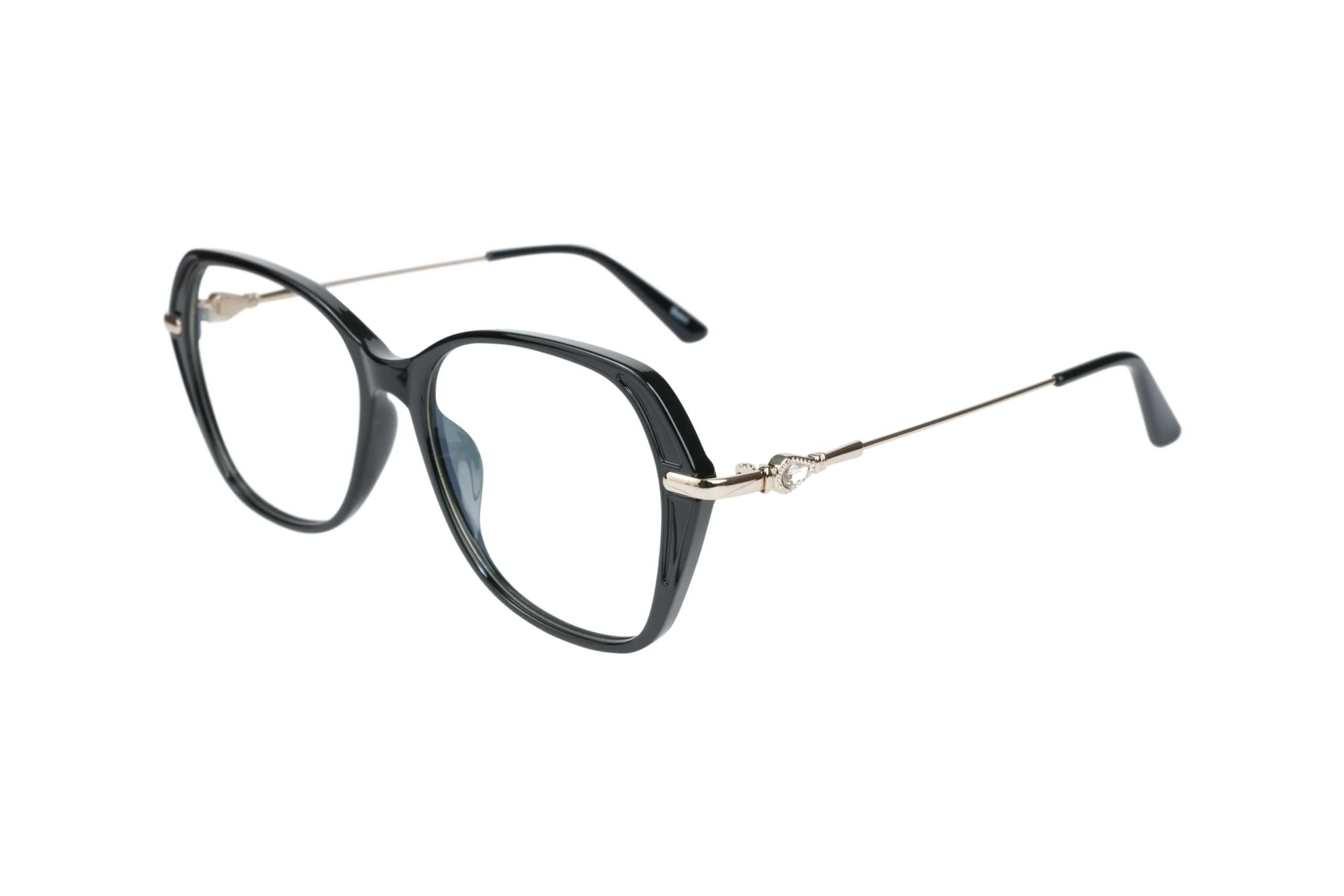 Bazeti--TJ860-C01-P81-Front Women's square eyeglasses UAE. TJ860, Black Main View.
