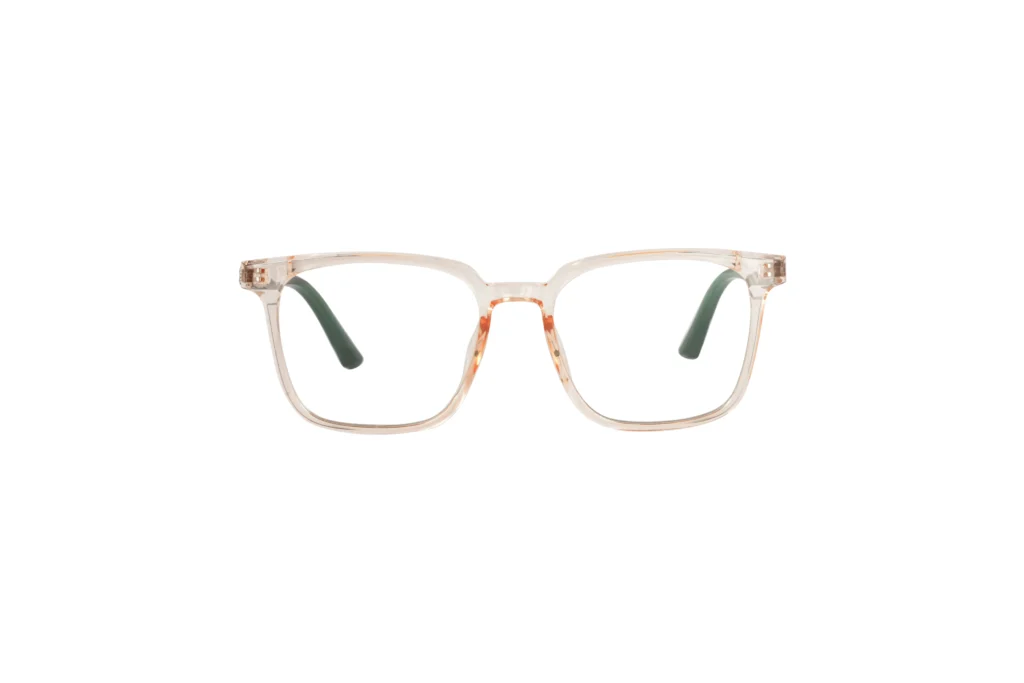 Unisex Eyeglasses Square UAE. TJ866 Orange Front View.