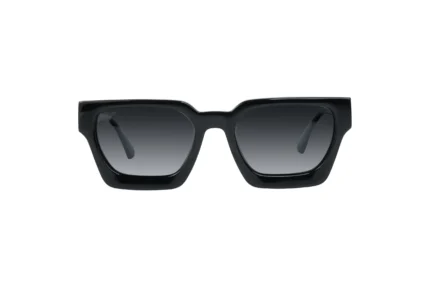Rectangle Sunglasses UAE AT7010. Bazeti's Black color sunglass front View.