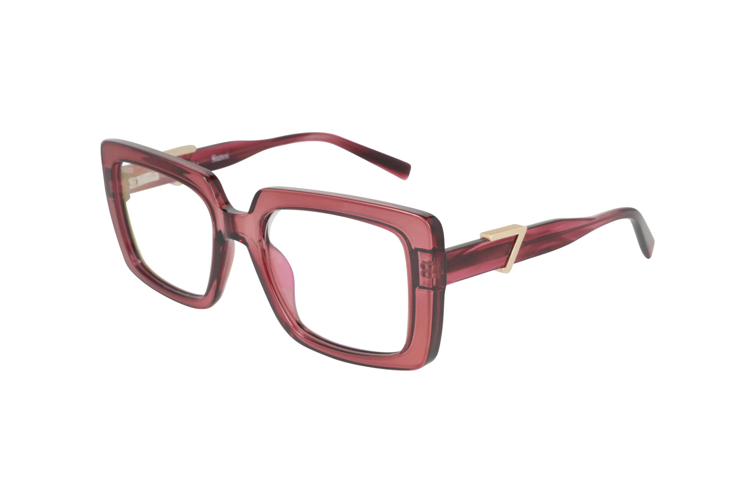 bazeti-BC910-C42-P181-Main Women’s oversized square eyeglasses uae. Maroon color BC910. Main View.