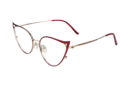 Women's Cat Eye Glasses UAE available in Red Color. Bazeti G9016 Main View.