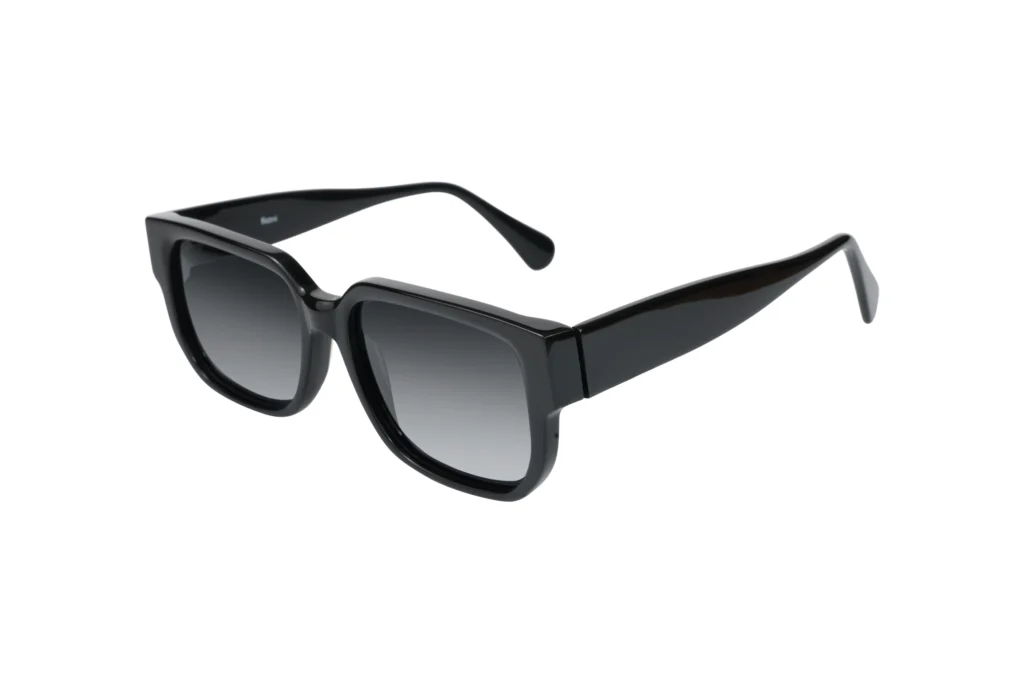 Premium acetate sunglasses uae. High quality premium sunglass in Black color, Main view.