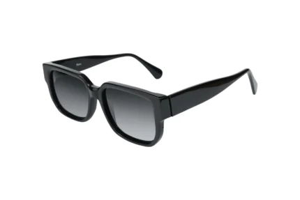Premium acetate sunglasses uae. High quality premium sunglass in Black color, Main view.