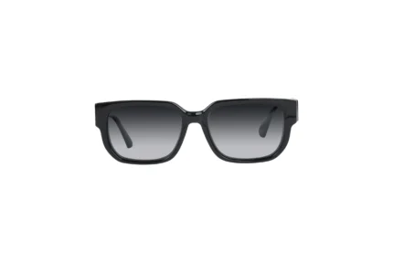 Premium acetate sunglasses uae. High quality premium sunglass in Black color, Front view.