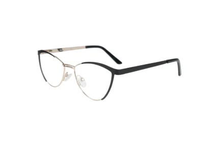 Trendy Women Cat Eye Glasses UAE in Black Color. Main View of the Frame.