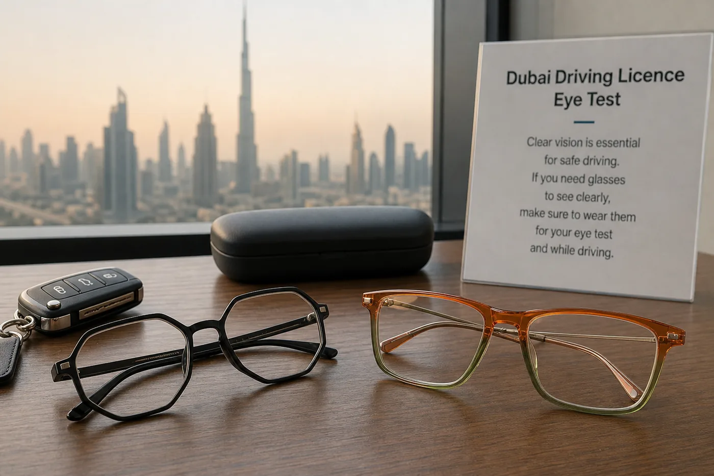 Eye Test for Driving License Dubai: Rules, Cost and Centres 2 Driving licence eye test Dubai with Bespecta frames