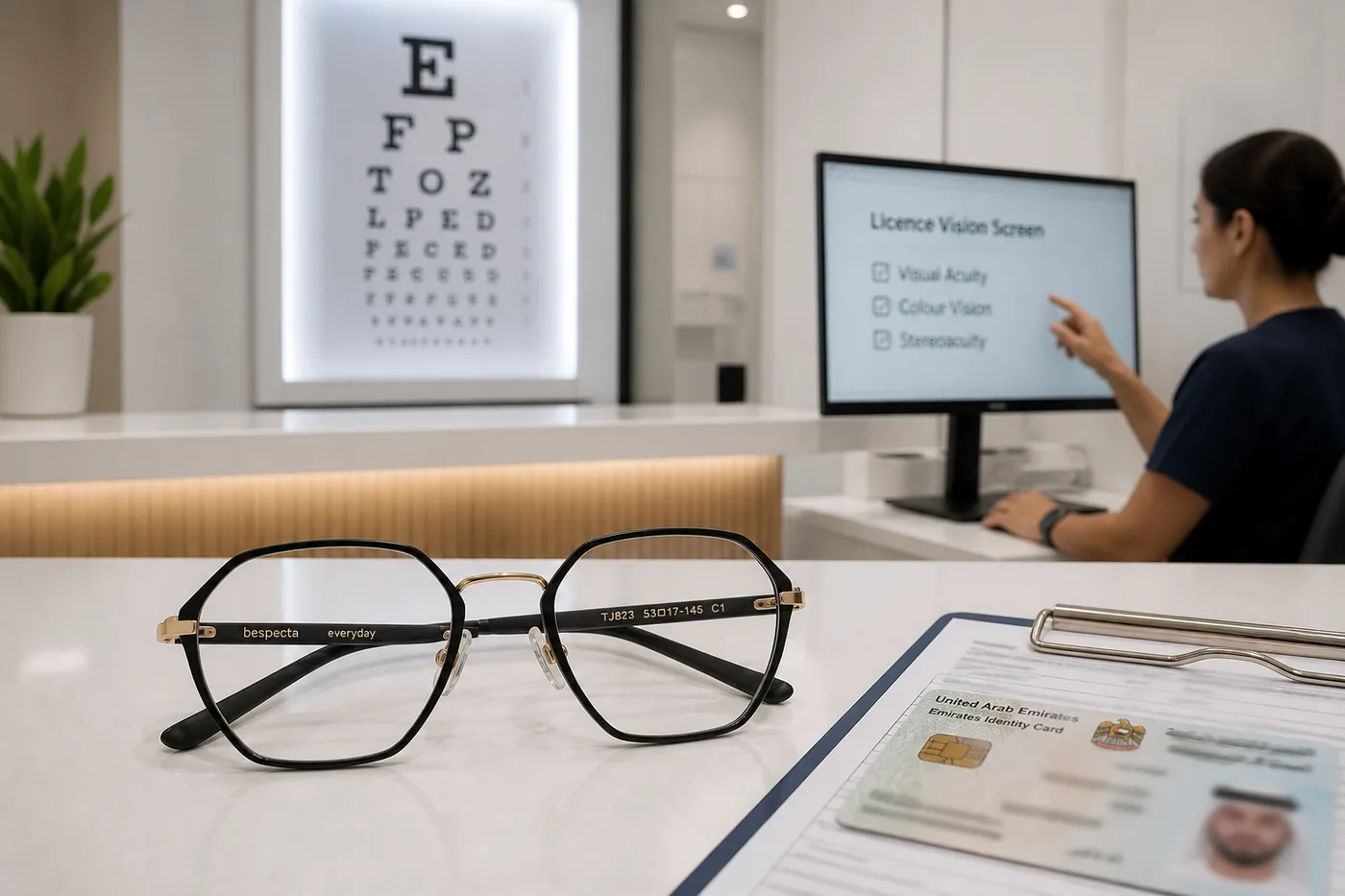 RTA eye test Dubai with Bespecta TJ823